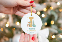 Load image into Gallery viewer, Baby 1st Christmas Ornament - Personalized Initial Ornament - Cute Letter Christmas Ornament- Personalized Christmas gift
