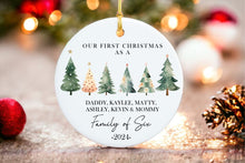 Load image into Gallery viewer, Family of Four Christmas Ornament  Family of 4 - Family Ornament - Personalized Baby&#39;s First Christmas Ornament, First Christmas Ornament
