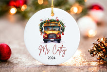 Load image into Gallery viewer, Bus Driver Christmas Ornament - Bus Driver Gift - Bus Ornament - Personalized Christmas gift - Bus Driver Appreciation Keepsake
