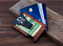 Load image into Gallery viewer, Groomsman Wallet Money Clip, Groomsmen Gifts,  Mens Personalized Card Holder,  Groomsman Gifts
