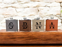 Load image into Gallery viewer, Groomsmen Proposal Gift Set, Custom Flask &amp; Keychain Box for Best Man, Ushers and Groomsmen
