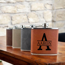 Load image into Gallery viewer, Groomsmen Proposal Gift Set, Custom Flask &amp; Keychain Box for Best Man, Ushers and Groomsmen
