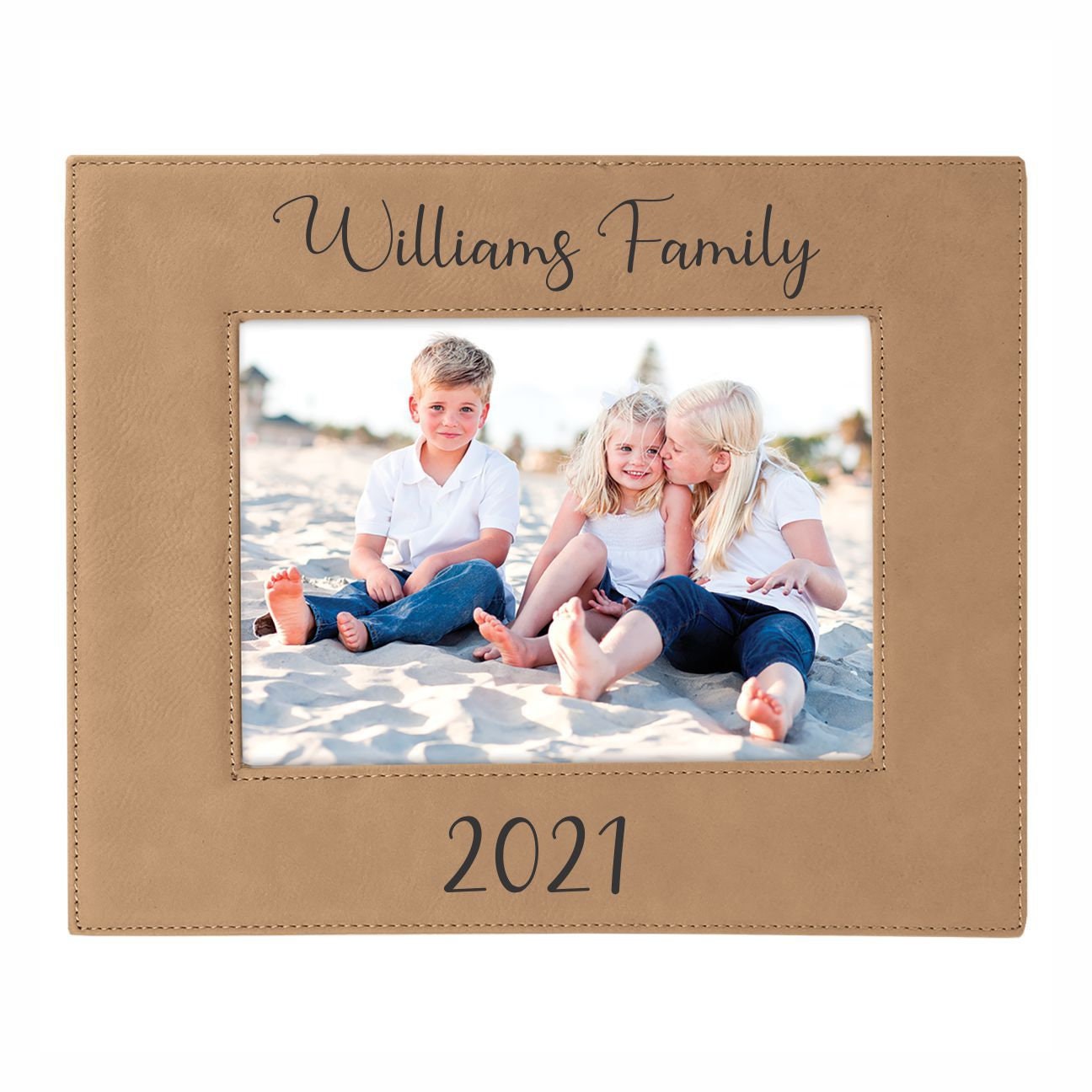 Friends Are The Family We Choose Personalized Shiplap Frame - 4x6 Vertical