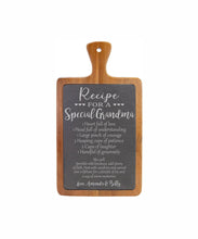 Load image into Gallery viewer, Cutting Board Personalized, Acacia Wood Slate Cutting Board, For Mom or Grandma
