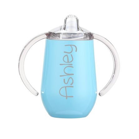 Custom Preppy 12 oz Stainless Steel Sippy Cup (Personalized)