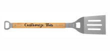 Load image into Gallery viewer, Personalized Spatula, Grilling Spatula, BBQ Spatula, Bamboo Wood Spatula, Engraved Spatula, Dad Spatula, Dad Gift, Fathers Day Gift for Dad
