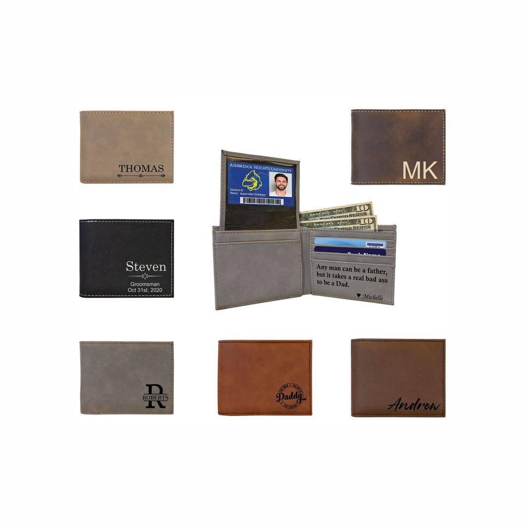 Personalized Minimalist Vegan Wallet